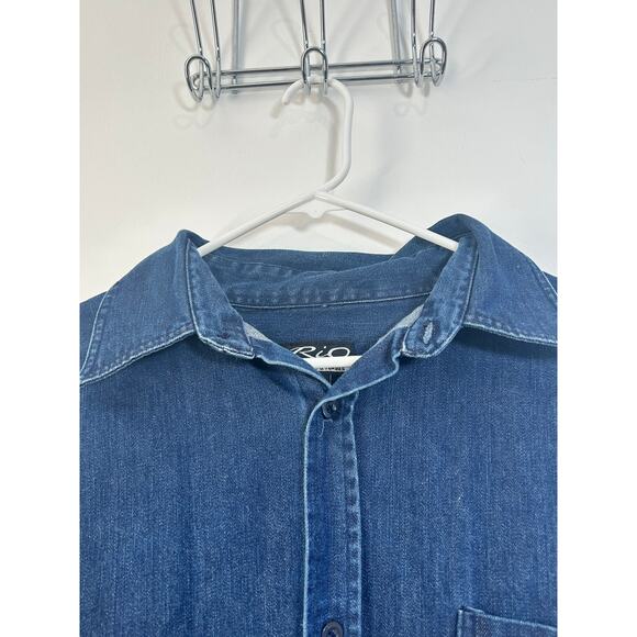 Denim Shacket Chore Shirt Mens XXL Merill & Forbes Heavy Denim Workwear - Picture 2 of 8